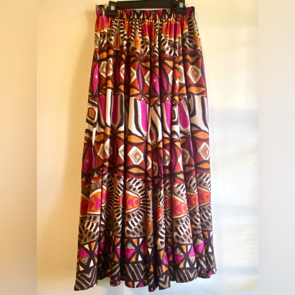 Cato Dresses & Skirts - Cato Multicolor Geometric Maxi Circle Skirt